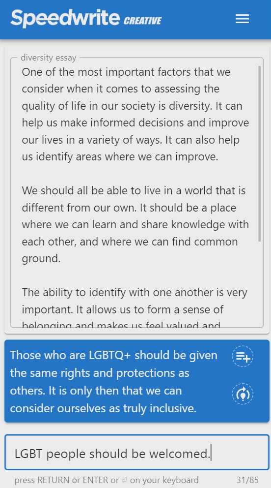 Speedwrite Creative Express yourself instantly